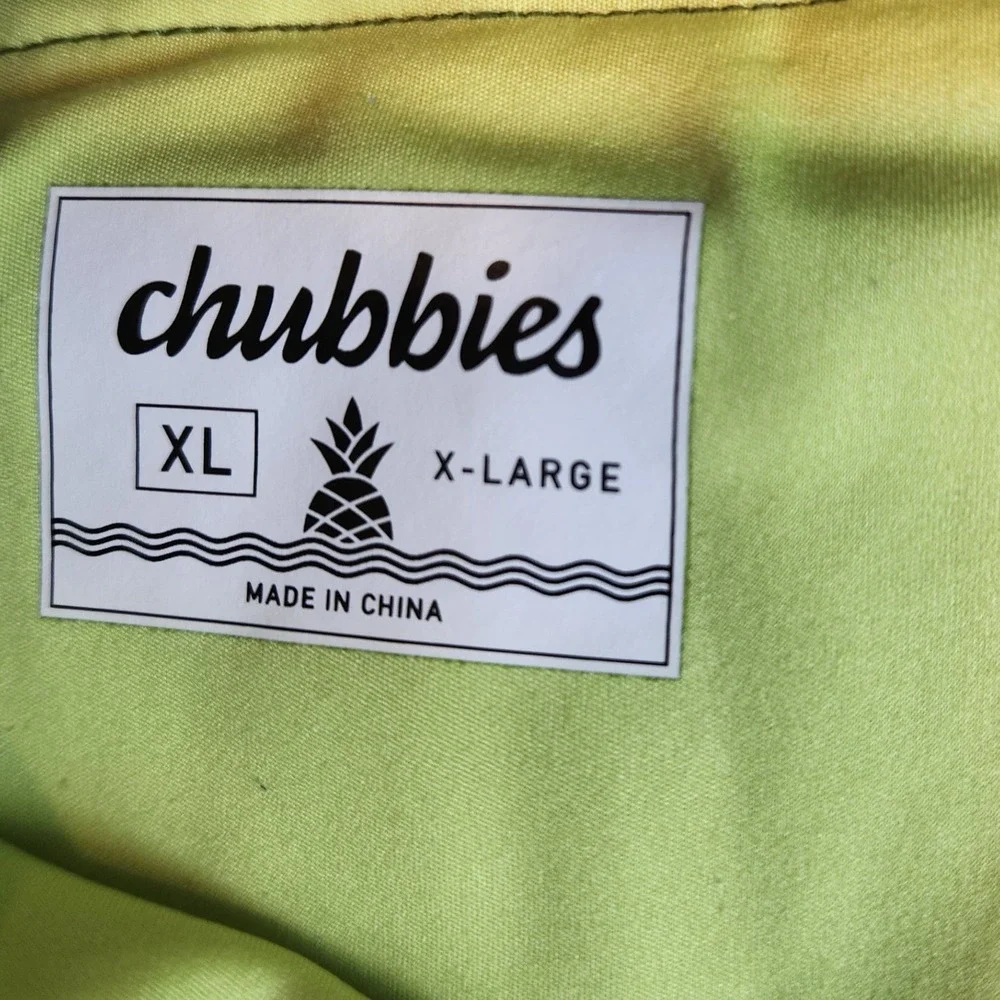Chubbies The Arboretums Movementum Joggers Pants Men XL Green Zip Pockets Runner